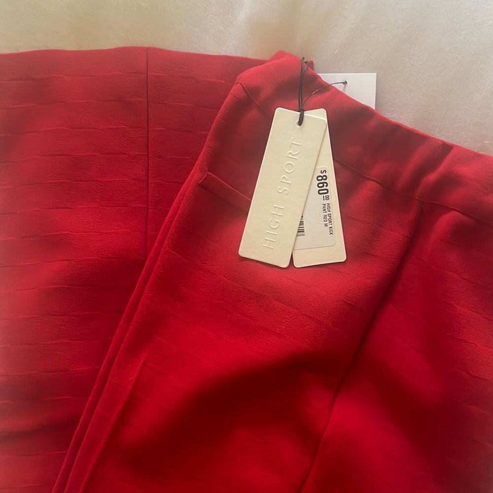 NWT High Sport Kick Pant in Red, size medium